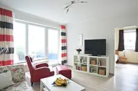wohnzimmer einer Ferienwohnung an der Ostesee